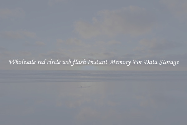 Wholesale red circle usb flash Instant Memory For Data Storage