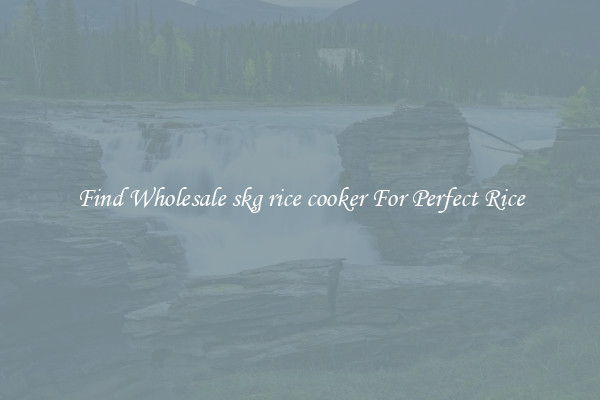 Find Wholesale skg rice cooker For Perfect Rice