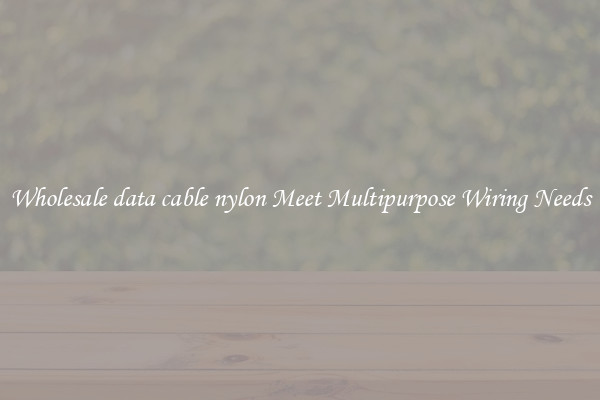 Wholesale data cable nylon Meet Multipurpose Wiring Needs