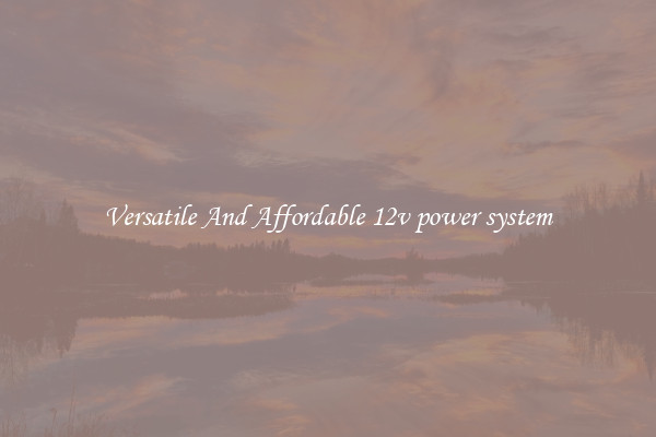 Versatile And Affordable 12v power system