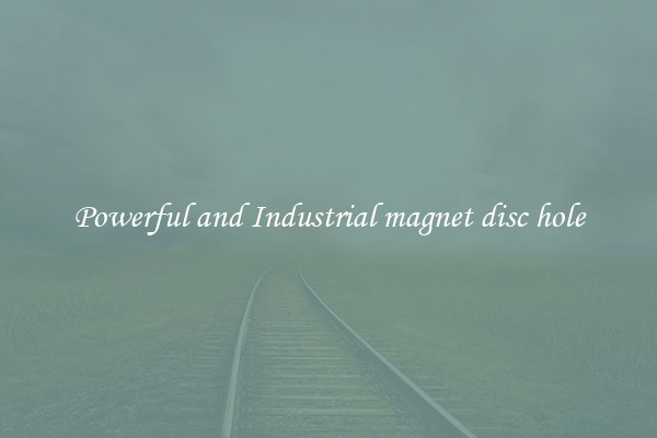 Powerful and Industrial magnet disc hole