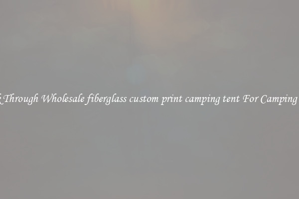 Look Through Wholesale fiberglass custom print camping tent For Camping Trips