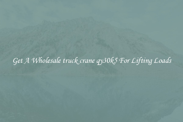 Get A Wholesale truck crane qy30k5 For Lifting Loads