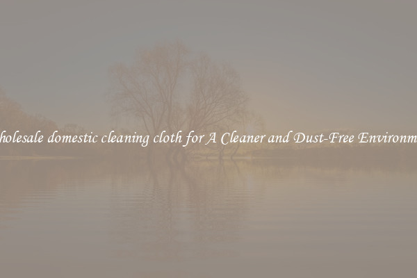 Wholesale domestic cleaning cloth for A Cleaner and Dust-Free Environment