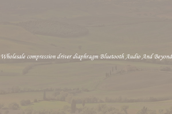 Wholesale compression driver diaphragm Bluetooth Audio And Beyond