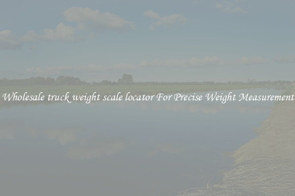 Wholesale truck weight scale locator For Precise Weight Measurement