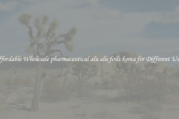 Affordable Wholesale pharmaceutical alu alu foils korea for Different Uses 