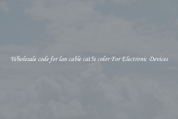 Wholesale code for lan cable cat5e color For Electronic Devices