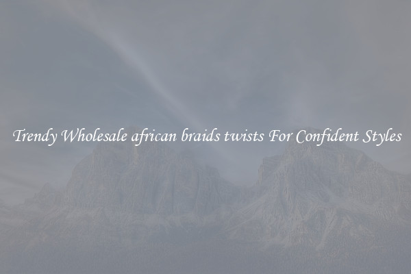 Trendy Wholesale african braids twists For Confident Styles